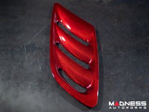 Alfa Romeo Stelvio Hood Air Vent Trim Kit - Quadrifoglio - Carbon Fiber - Red Candy Alfa Romeo Stelvio Hood Air Vent Trim Kit - Quadrifoglio - Carbon Fiber - Red Candy